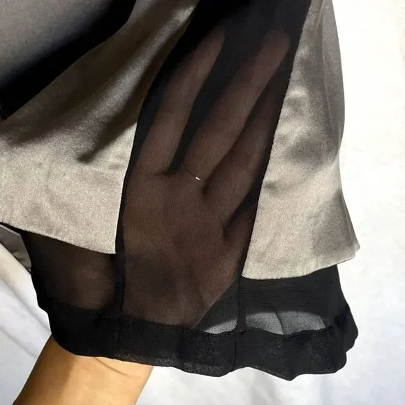 AllSaints Reverso Rip It Up Top / Tunic - Black and Gray Print Size 4 - Picture 4 of 7